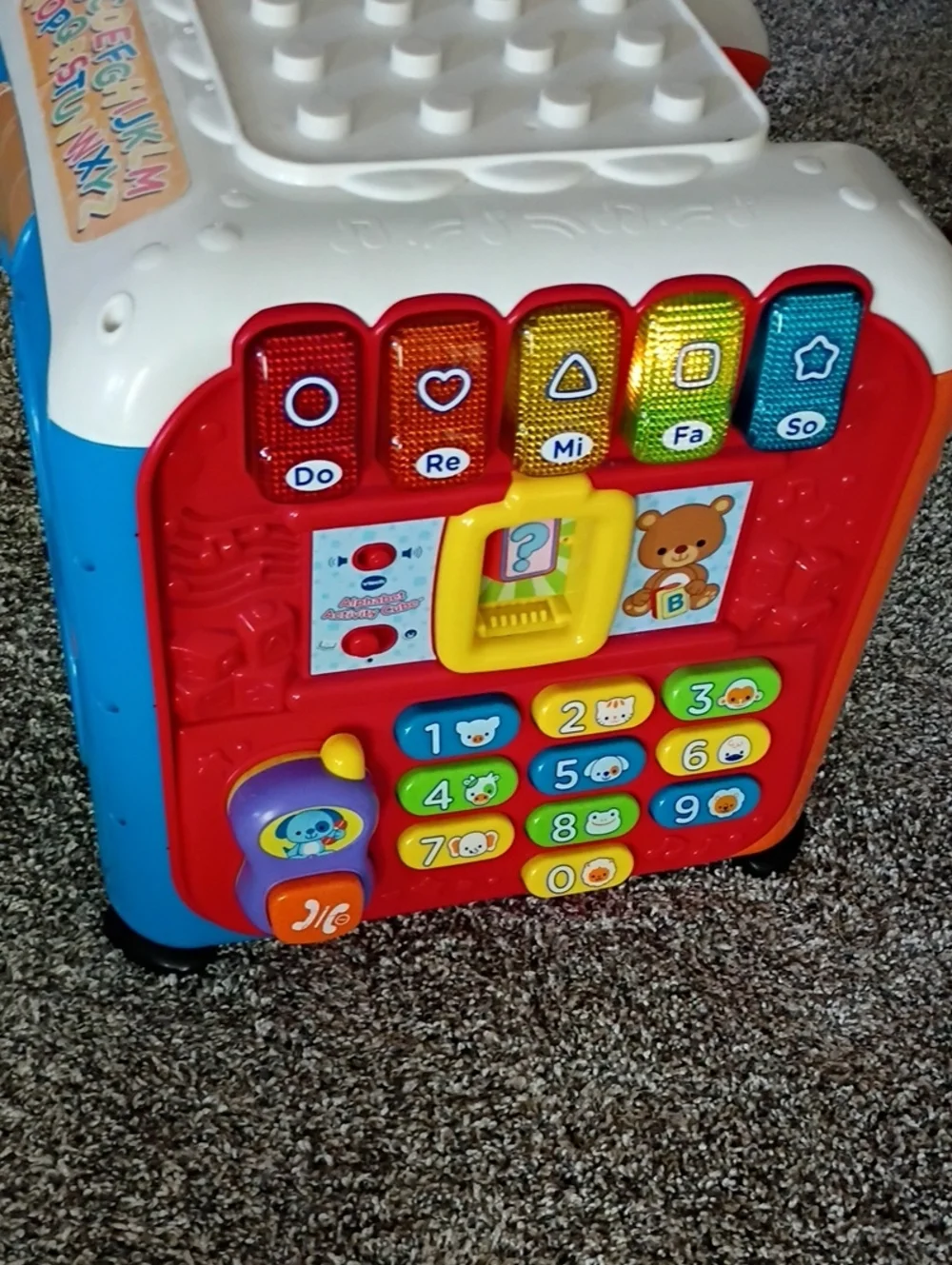 Colorful Musical Learning Cube for Toddlers - Red, Blue, Yellow